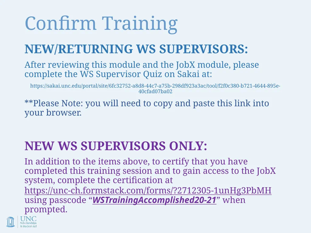 Work-Study Supervisor Training Academic Year - slide 53 of 55
