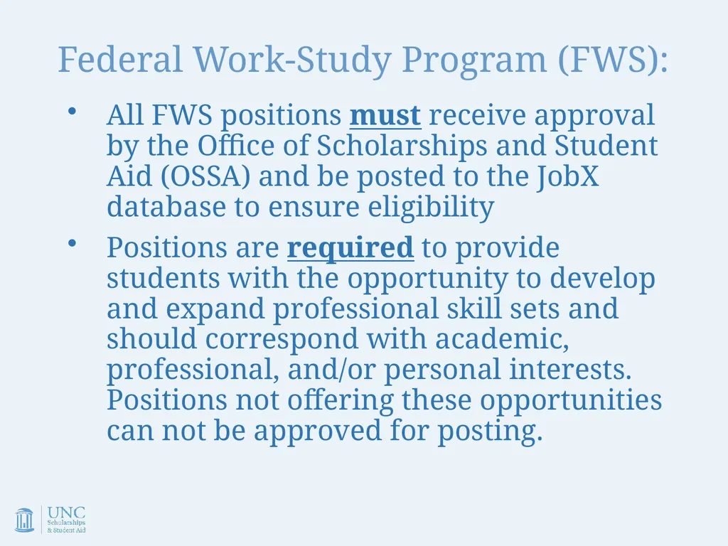Work-Study Supervisor Training Academic Year - slide 10 of 55