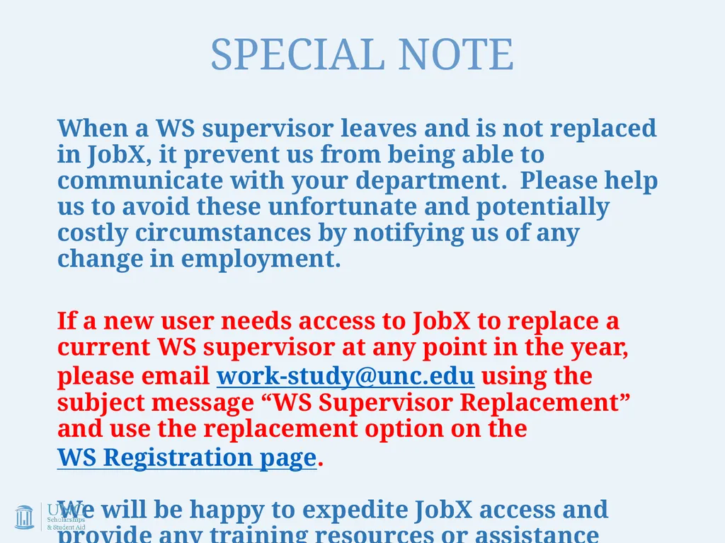 Work-Study Supervisor Training Academic Year - slide 2 of 55