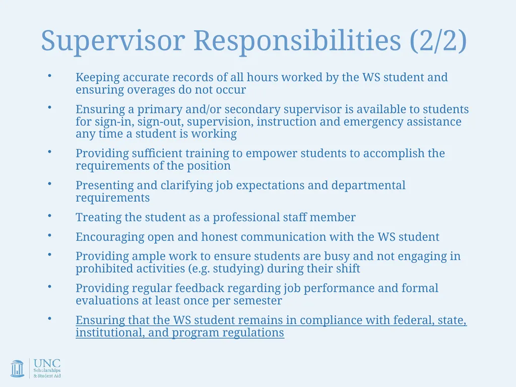 Work-Study Supervisor Training Academic Year - slide 33 of 55