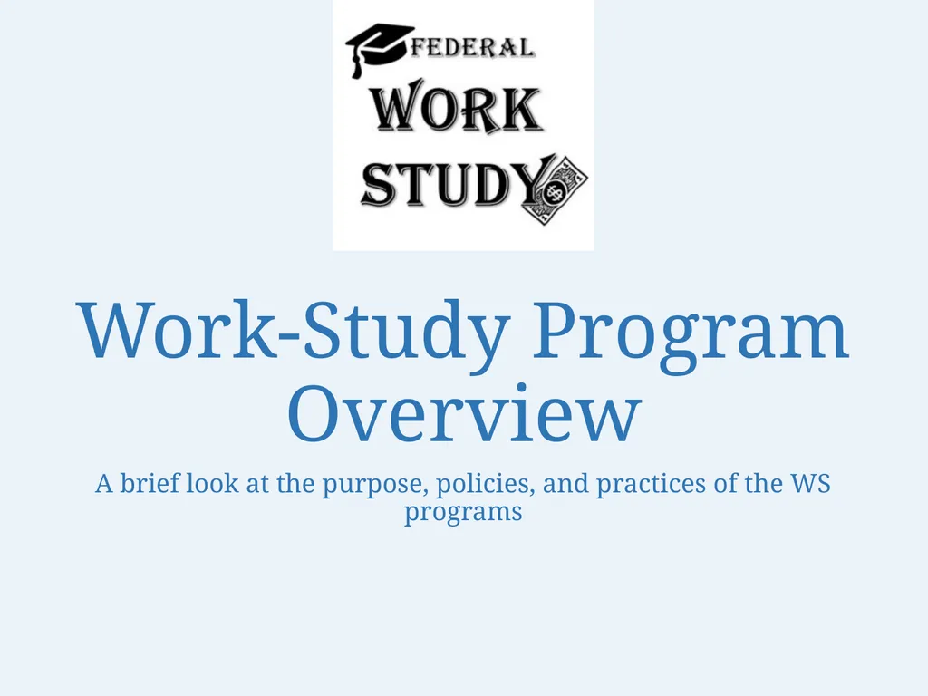 Work-Study Supervisor Training Academic Year - slide 7 of 55