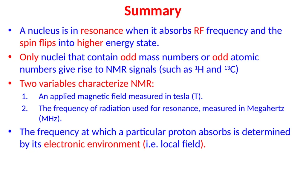 NUCLEAR MAGNETIC RESONANCE spectroscopy NMR - slide 27 of 30