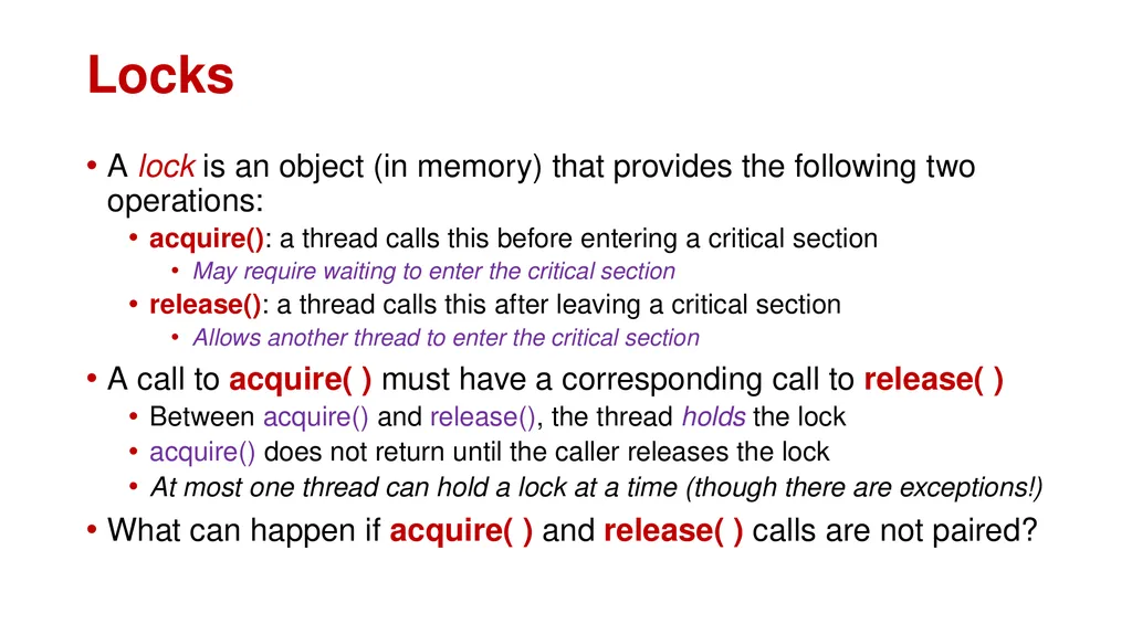 Synchronization CPEN 331, UBC Alexandra Fedorova - slide 11 of 33
