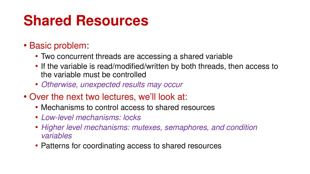 Synchronization CPEN 331, UBC Alexandra Fedorova - slide 2 of 33