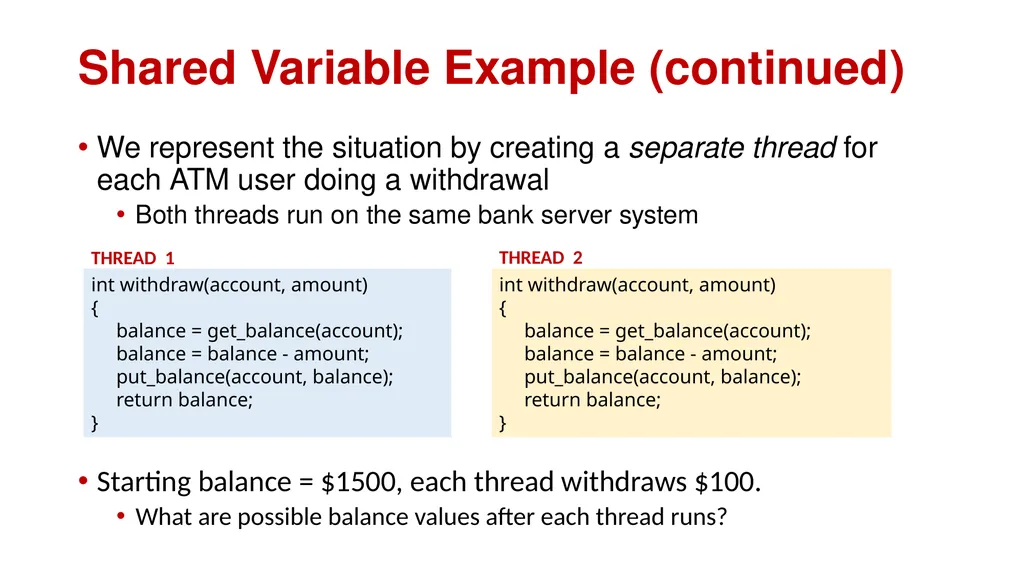 Synchronization CPEN 331, UBC Alexandra Fedorova - slide 4 of 33