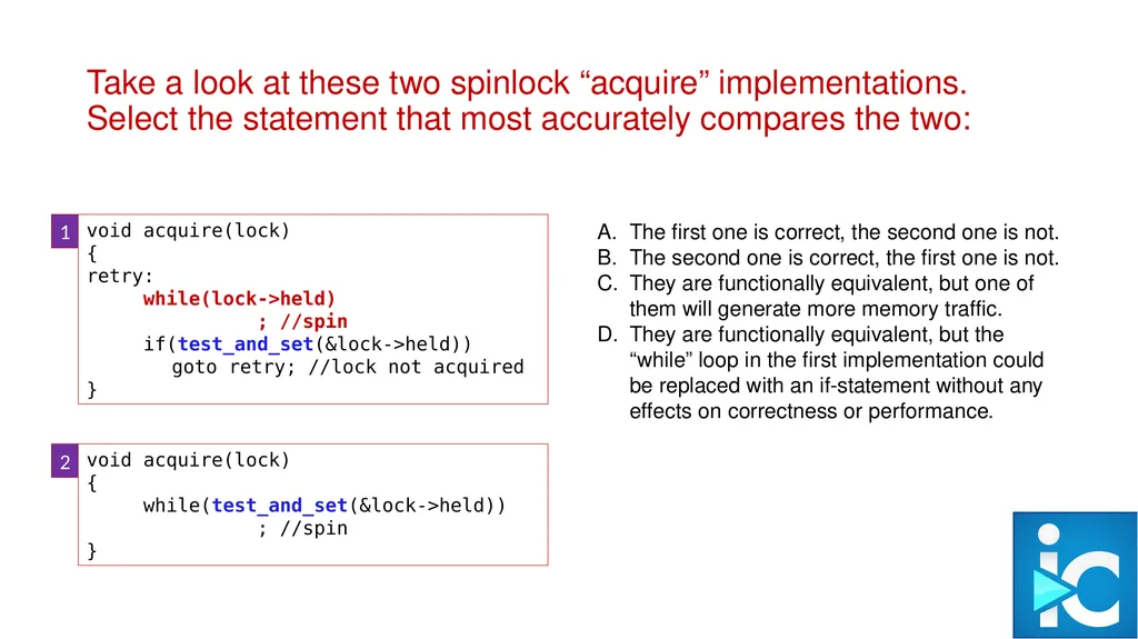 Synchronization CPEN 331, UBC Alexandra Fedorova - slide 28 of 33