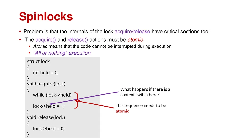 Synchronization CPEN 331, UBC Alexandra Fedorova - slide 18 of 33