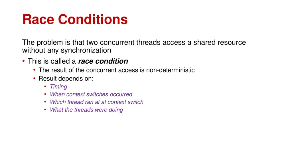 Synchronization CPEN 331, UBC Alexandra Fedorova - slide 7 of 33