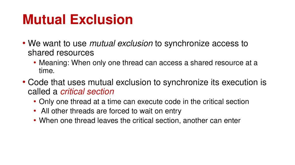 Synchronization CPEN 331, UBC Alexandra Fedorova - slide 9 of 33