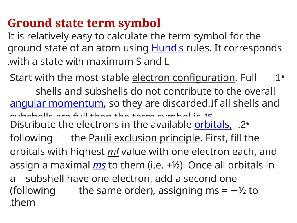Chapter 4 Term Symboles Lecturers: 1- Dr. Majeed - slide 9 of 49