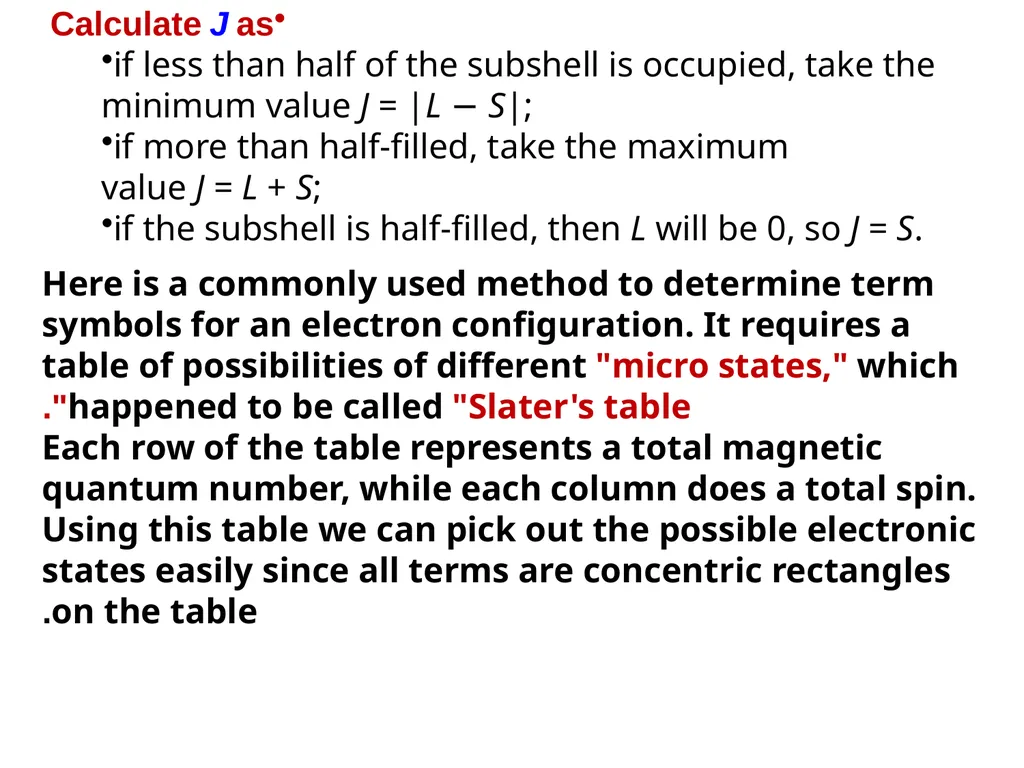 Chapter 4 Term Symboles Lecturers: 1- Dr. Majeed - slide 12 of 49
