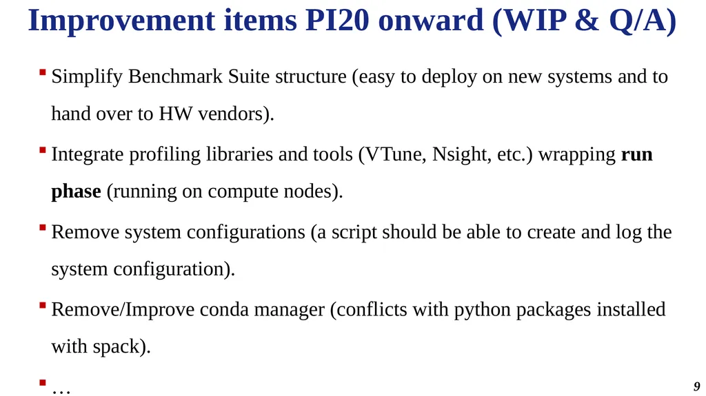 SDP benchmark suite Stefano Corda and Manuel Stutz - slide 9 of 10