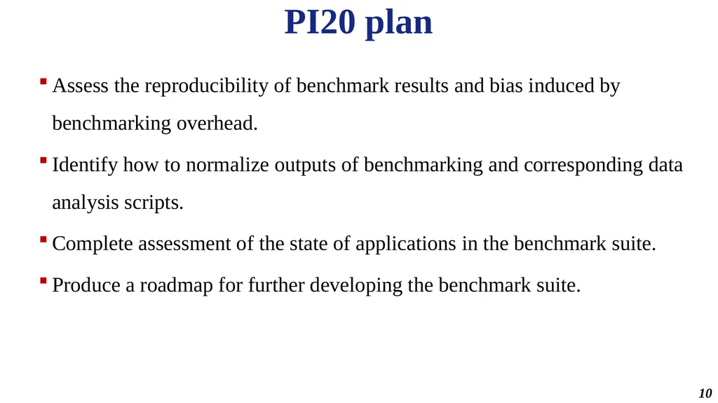 SDP benchmark suite Stefano Corda and Manuel Stutz - slide 10 of 10