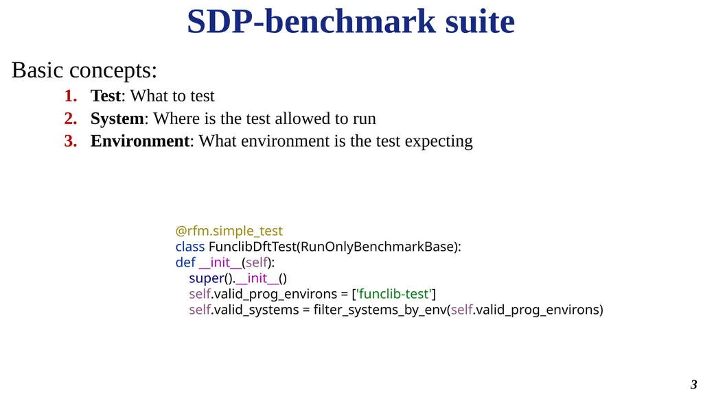 SDP benchmark suite Stefano Corda and Manuel Stutz - slide 3 of 10
