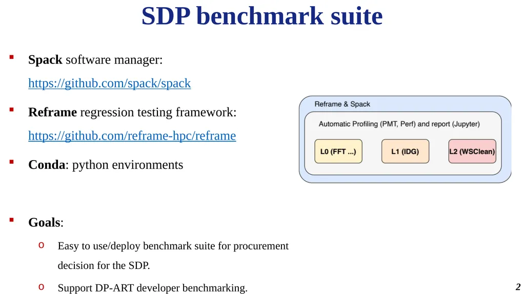 SDP benchmark suite Stefano Corda and Manuel Stutz - slide 2 of 10
