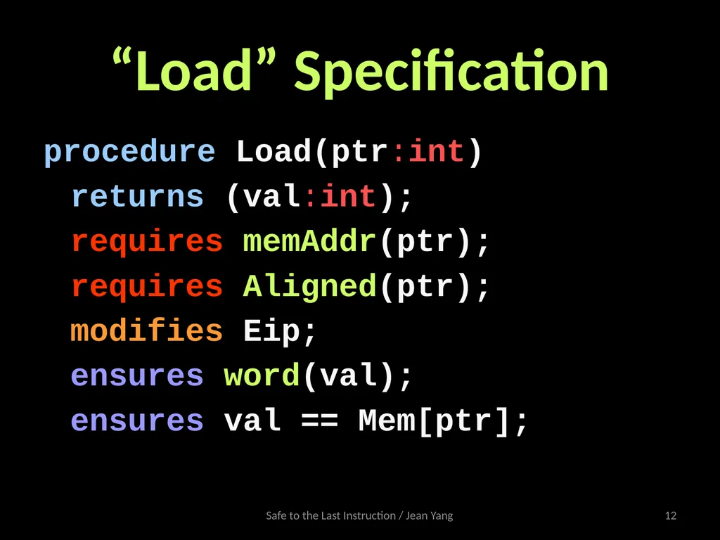Safe to the Last Instruction: Automated - slide 12 of 19
