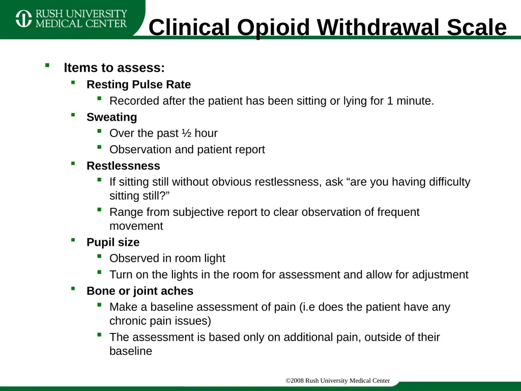 Update Training on CIWA and COWS Clinical - slide 12 of 17