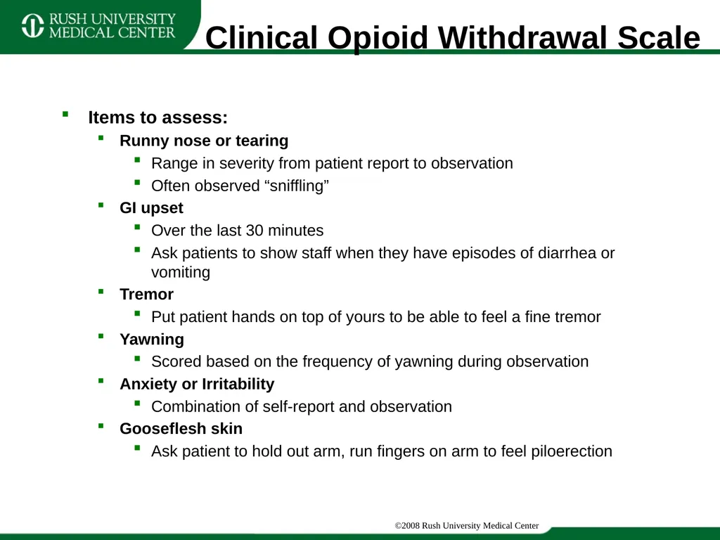Update Training on CIWA and COWS Clinical - slide 13 of 17