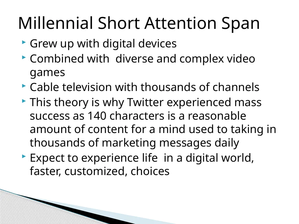 The Millennial Generation Developing Marketing - slide 11 of 40