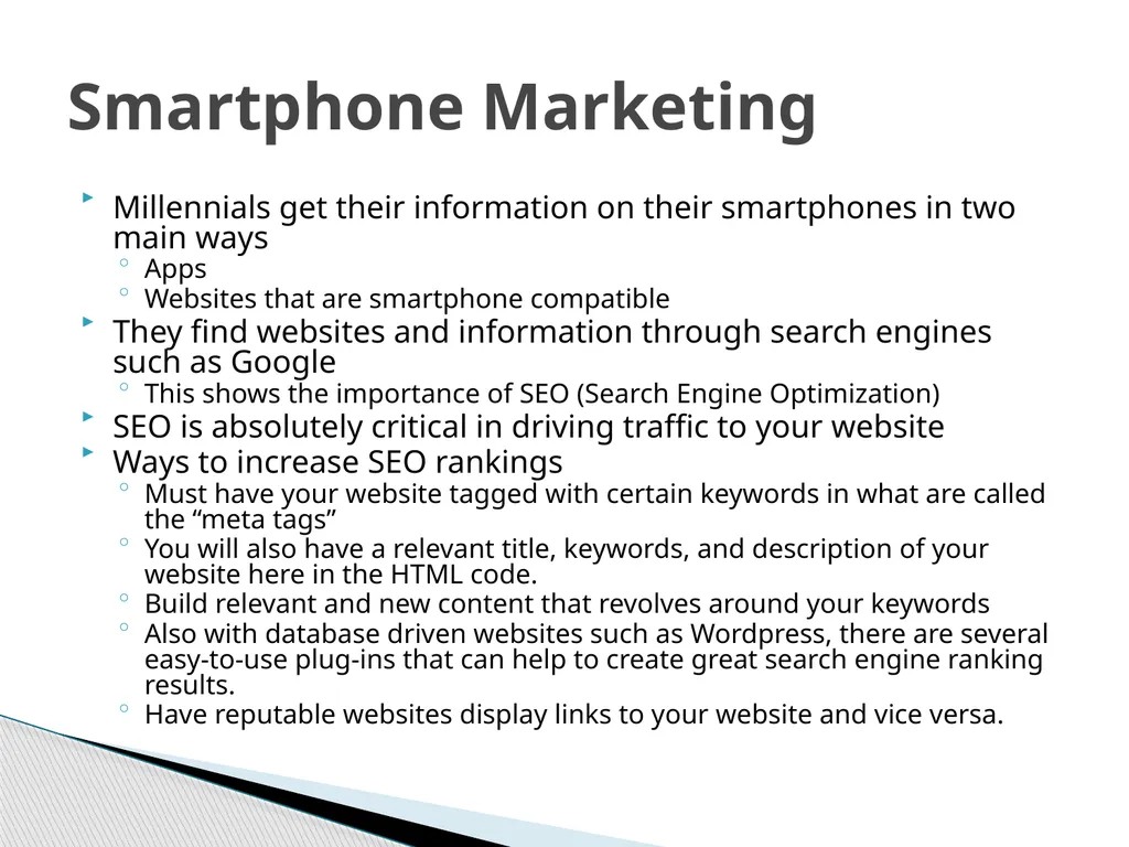 The Millennial Generation Developing Marketing - slide 39 of 40