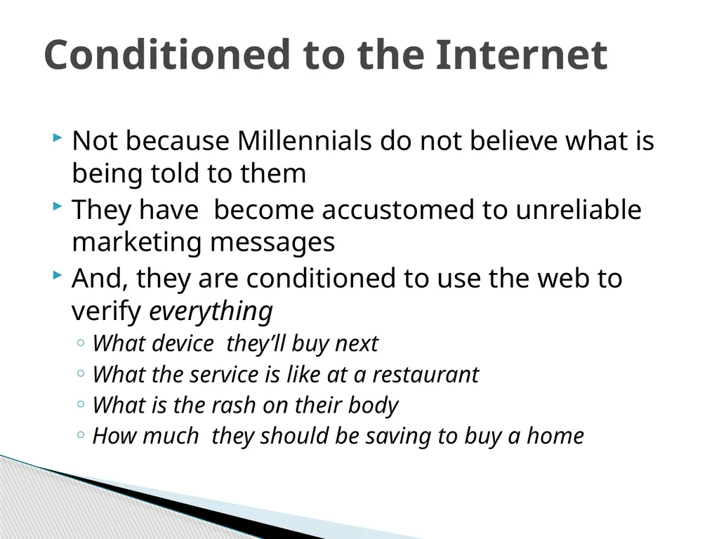 The Millennial Generation Developing Marketing - slide 10 of 40