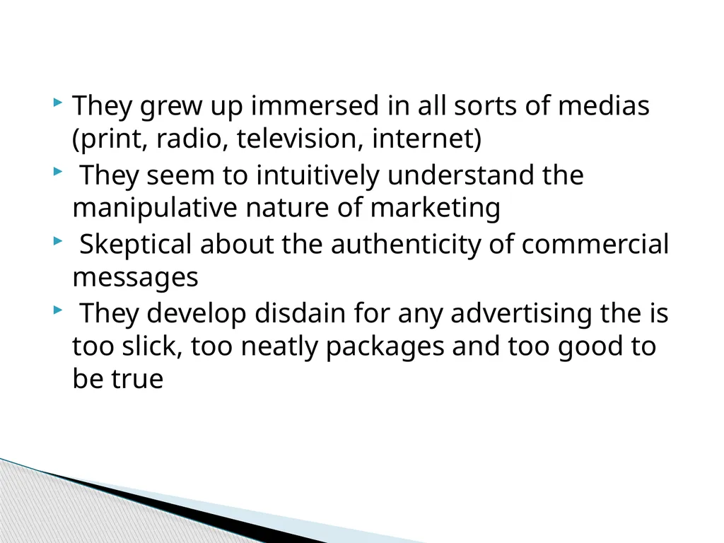 The Millennial Generation Developing Marketing - slide 9 of 40
