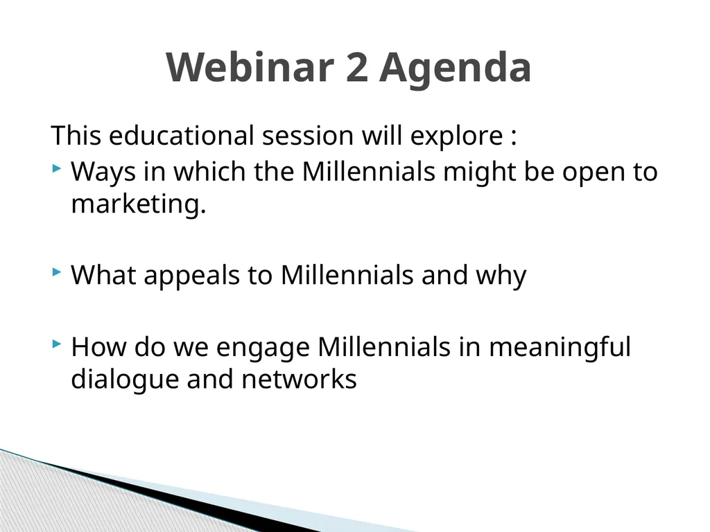 The Millennial Generation Developing Marketing - slide 3 of 40