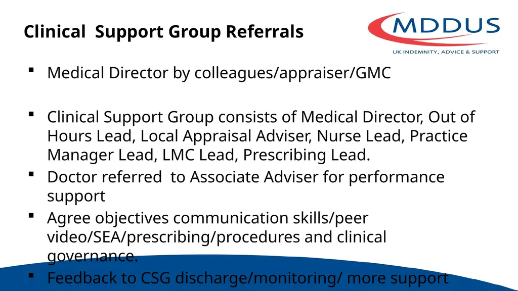 Supporting Doctors in Difficulty Dr Susan - slide 9 of 31