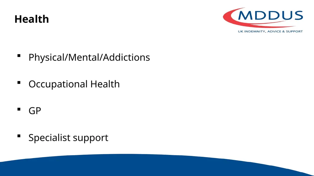 Supporting Doctors in Difficulty Dr Susan - slide 10 of 31