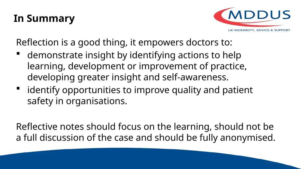 Supporting Doctors in Difficulty Dr Susan - slide 30 of 31