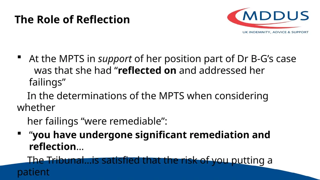 Supporting Doctors in Difficulty Dr Susan - slide 24 of 31