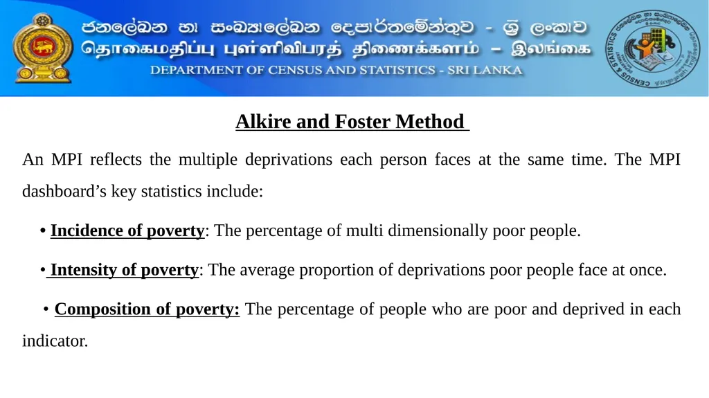 National Multidimensional Poverty Index (NMPI) 1 - slide 3 of 18