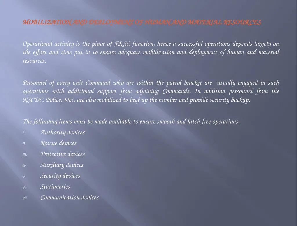 IMPROVING OPERATIONAL ACTIVITIES IN FIELD COMMANDS - slide 14 of 20
