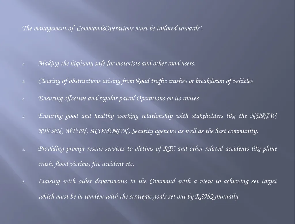 IMPROVING OPERATIONAL ACTIVITIES IN FIELD COMMANDS - slide 3 of 20