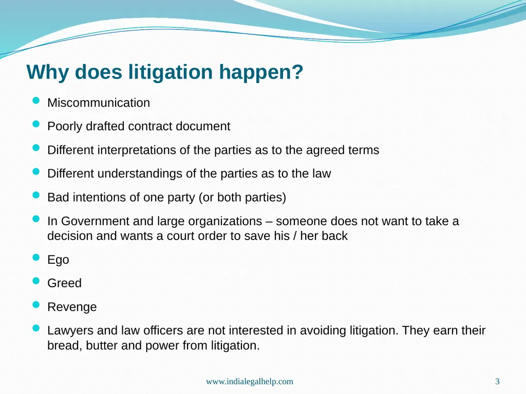 How to Avoid Litigation in Business Relationships - slide 3 of 17