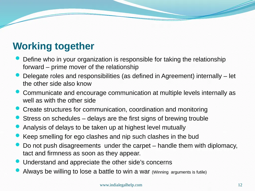 How to Avoid Litigation in Business Relationships - slide 12 of 17