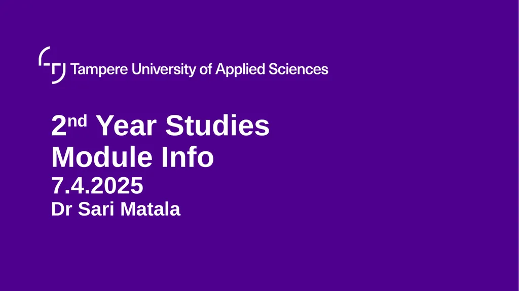 2nd Year Studies Module Info 7.4.2025 Dr Sari - slide 1 of 9