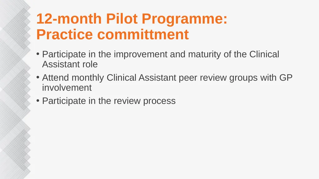 Clinical Assistant HCH Peer Session Presentation - slide 7 of 18