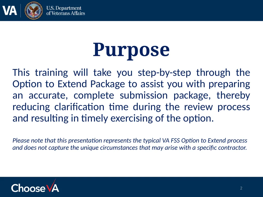 .Option to Extend Submission Best Practices FSS - slide 2 of 19