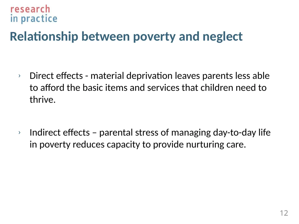 Neglect and poverty aware practice 1 Louise - slide 12 of 19