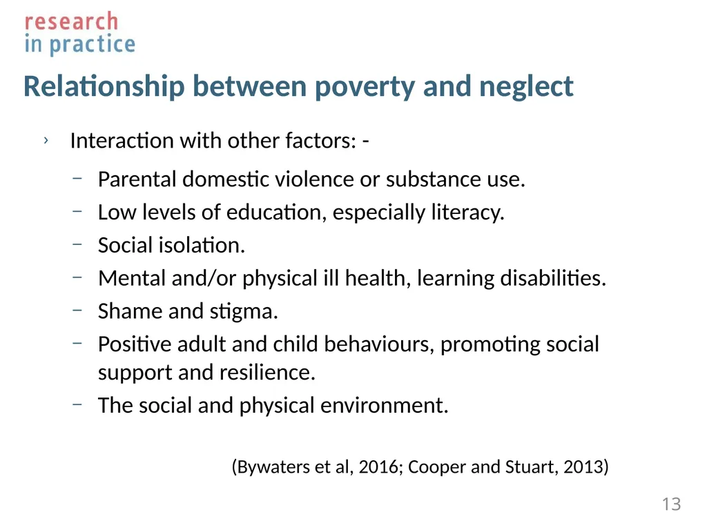 Neglect and poverty aware practice 1 Louise - slide 13 of 19