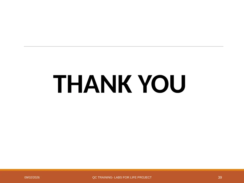 Westgard Rules Detecting Changes in the Analytical - slide 39 of 39
