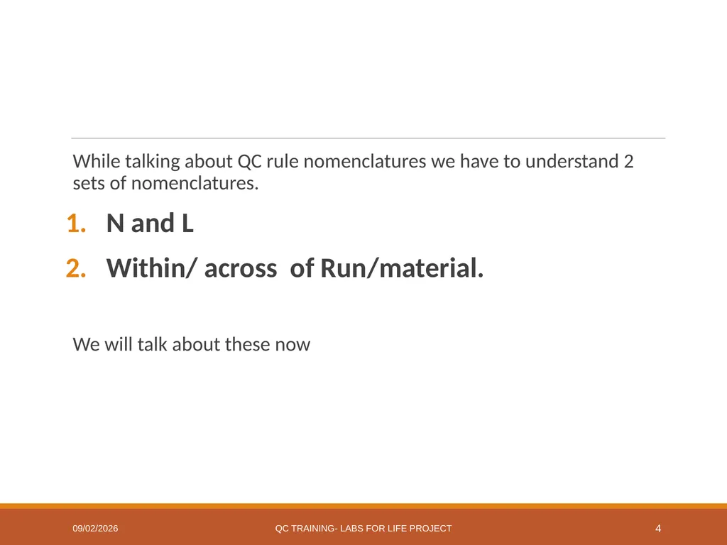 Westgard Rules Detecting Changes in the Analytical - slide 4 of 39