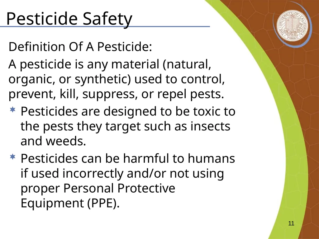 Master Gardener Safety Training EH&S Office - slide 11 of 20