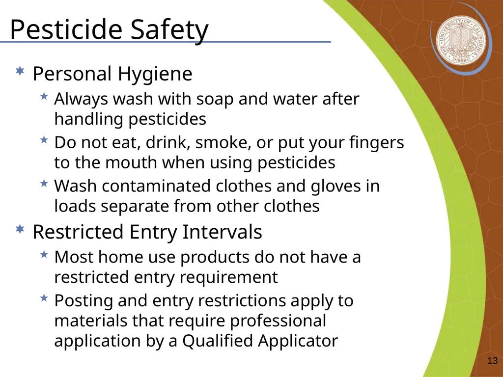 Master Gardener Safety Training EH&S Office - slide 13 of 20
