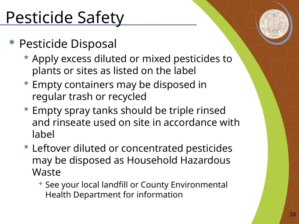 Master Gardener Safety Training EH&S Office - slide 16 of 20