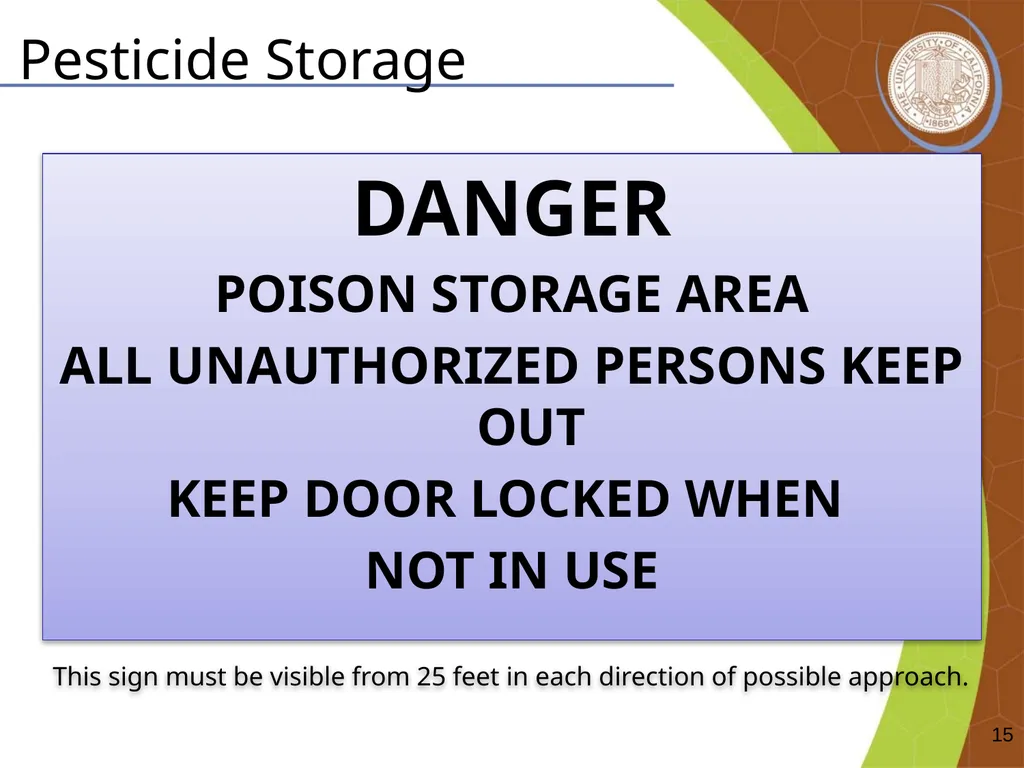 Master Gardener Safety Training EH&S Office - slide 15 of 20
