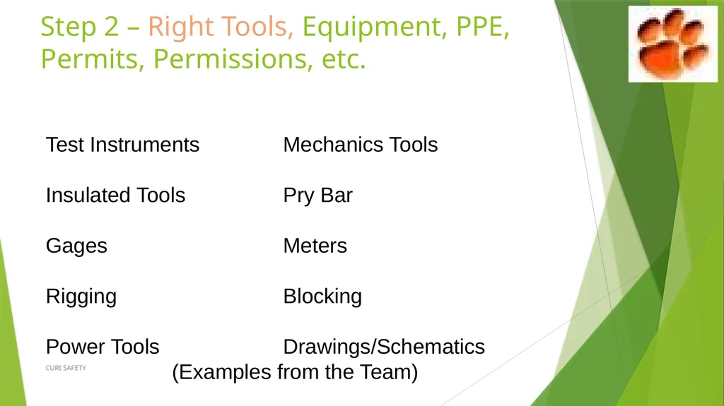 Safety Task Analysis (STA) CURI SAFETY Developed - slide 7 of 21