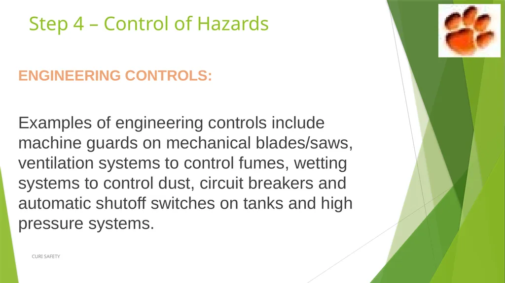 Safety Task Analysis (STA) CURI SAFETY Developed - slide 16 of 21