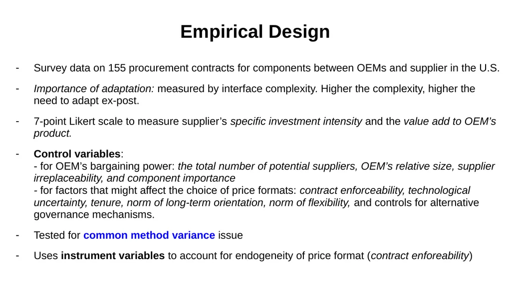 Contracting to (dis)incentivize? An integrative - slide 11 of 14